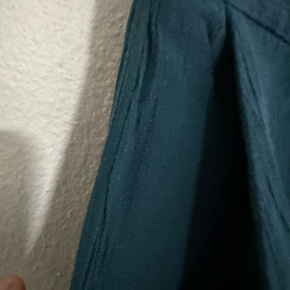 Free People Teal Wide Leg Pants - Picture 6 of 8